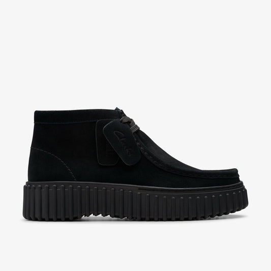 Clarks Featured / Torhill Moss Black Suede