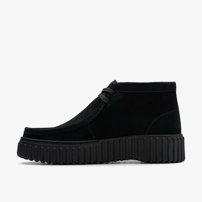Clarks Featured / Torhill Moss Black Suede