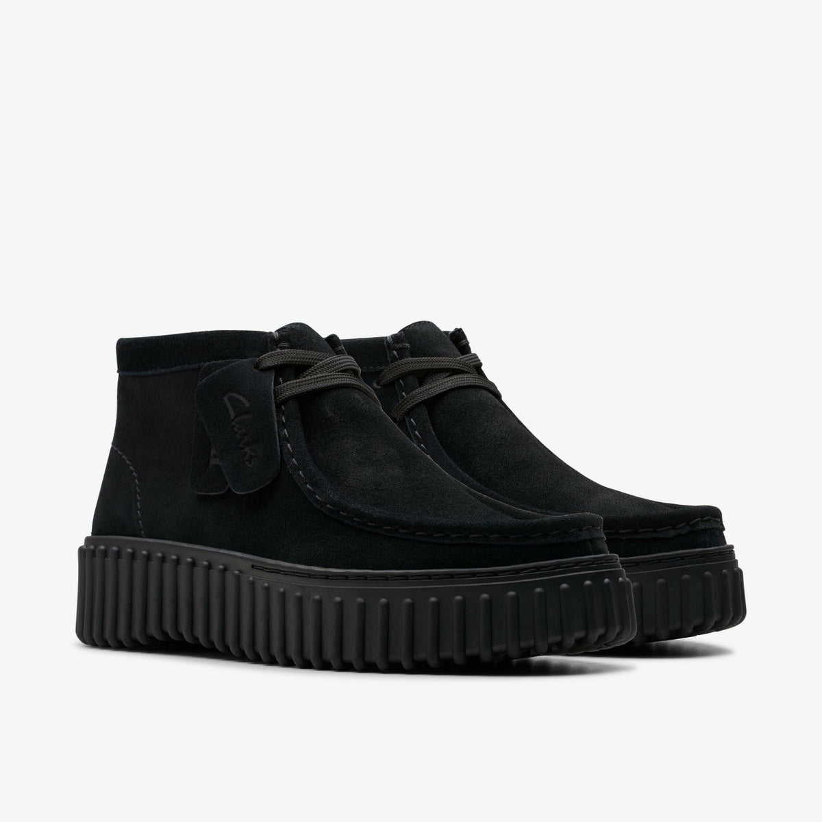 Clarks Featured / Torhill Moss Black Suede