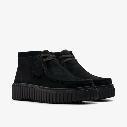 Clarks Featured / Torhill Moss Black Suede