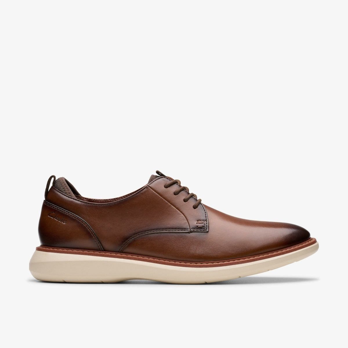 Clarks Featured / Brantin Plain Dark Tan Leather