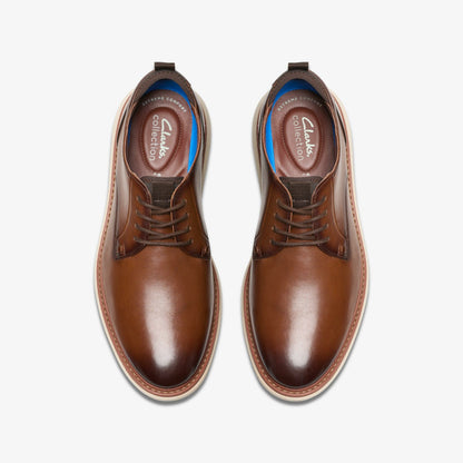 Clarks Featured / Brantin Plain Dark Tan Leather
