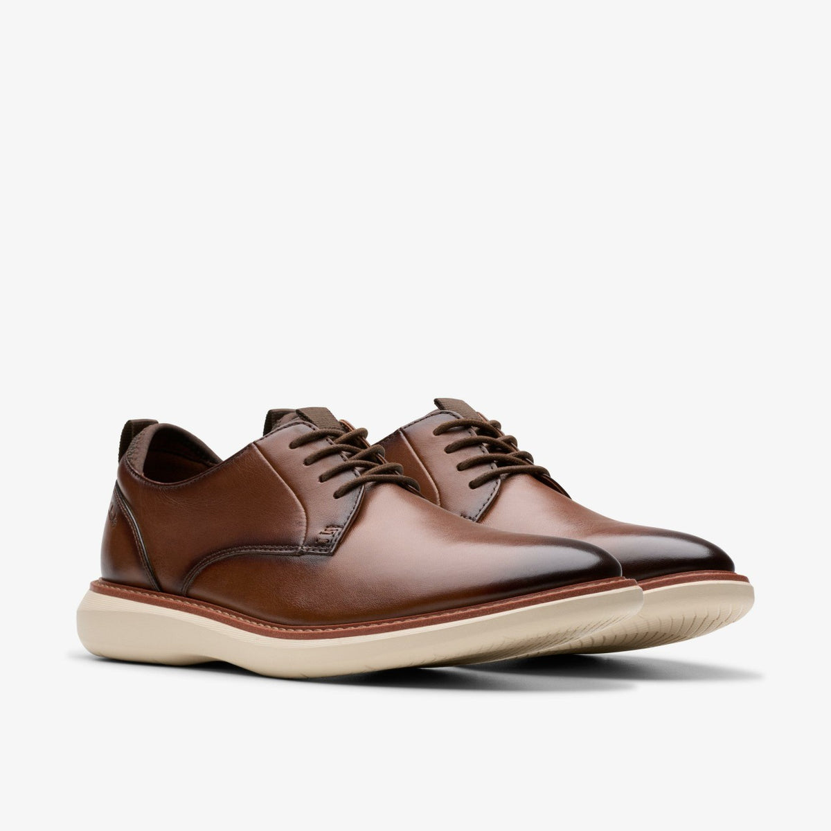 Clarks Featured / Brantin Plain Dark Tan Leather