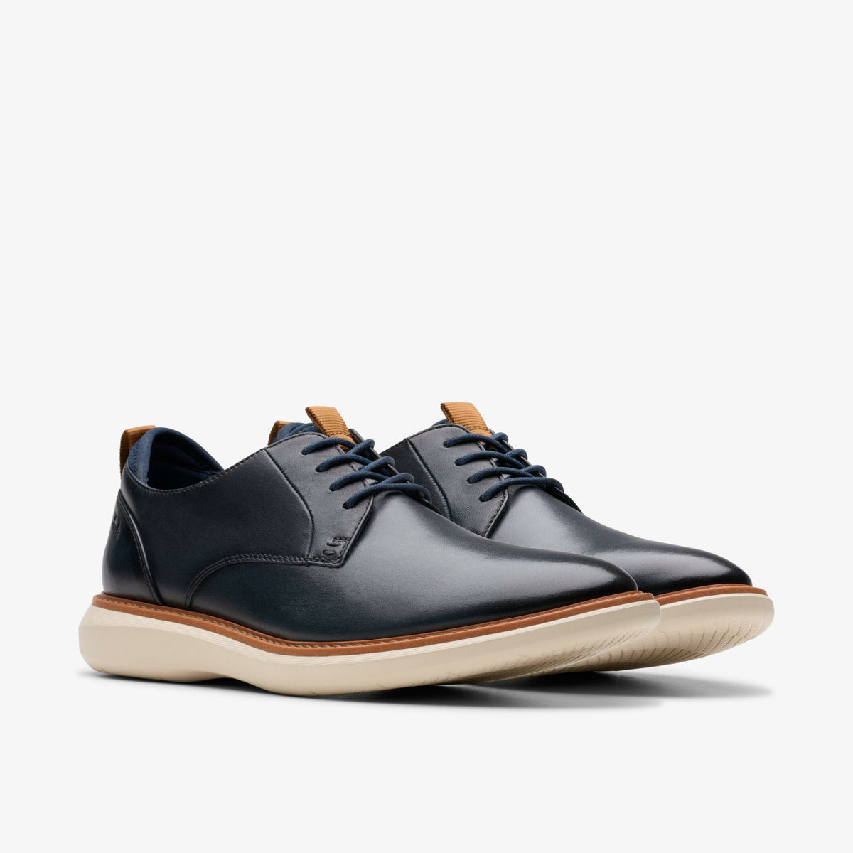 Clarks Premium / Brantin Plain Navy Leather