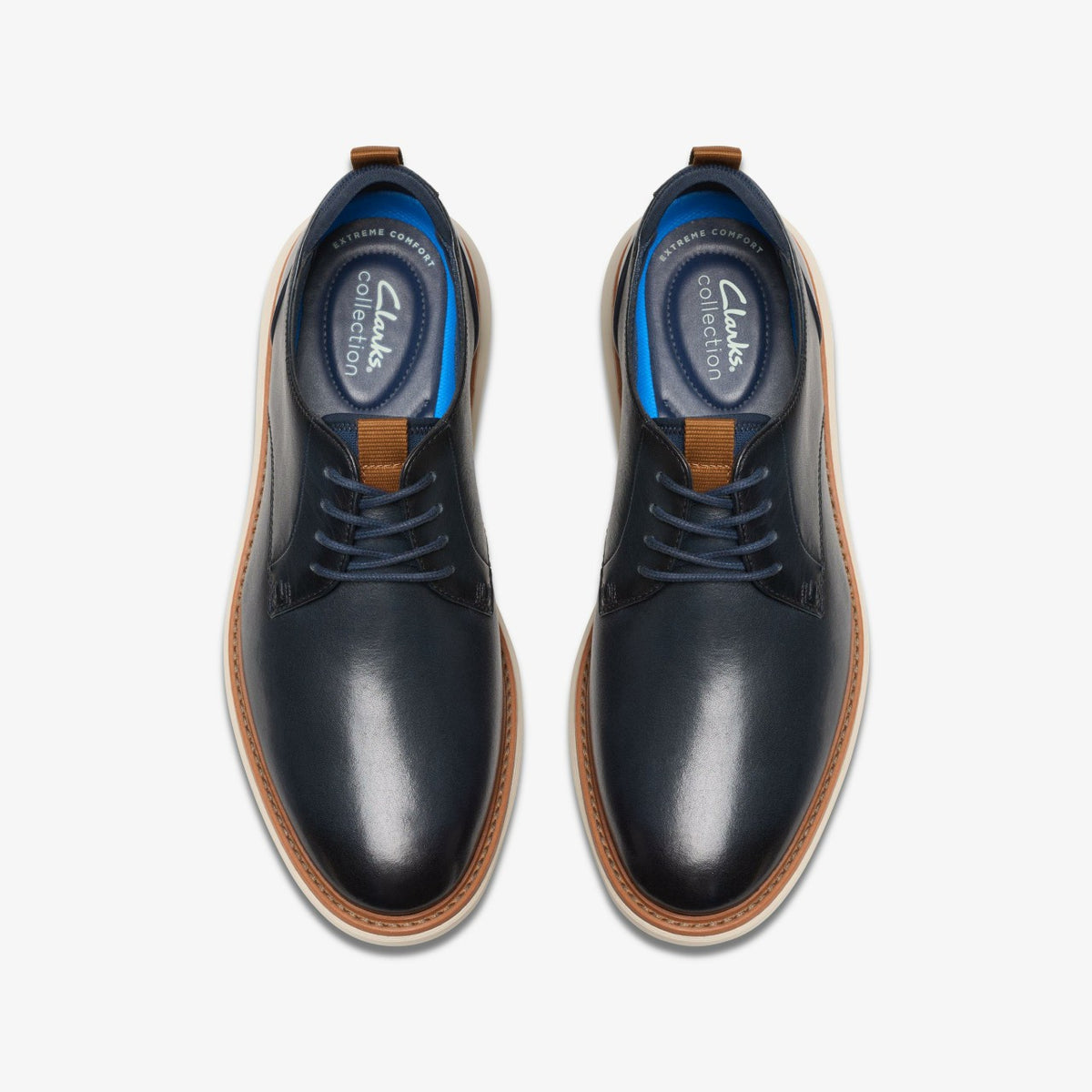 Clarks Premium / Brantin Plain Navy Leather