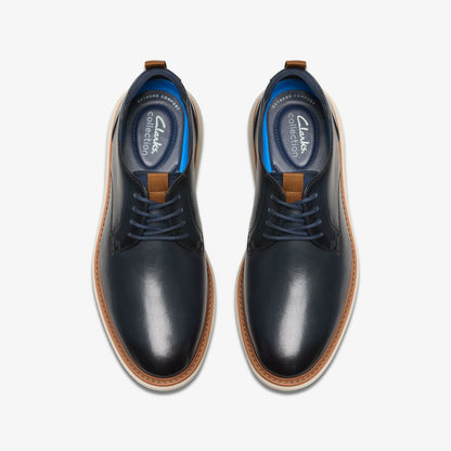 Clarks Premium / Brantin Plain Navy Leather