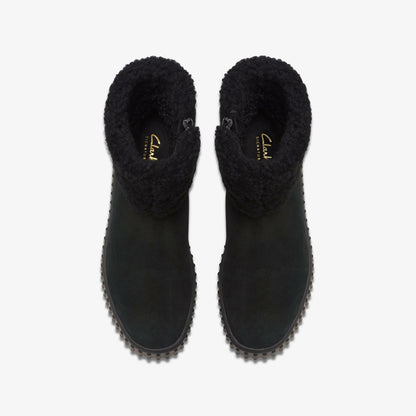 Clarks Premium / Torhill Turn Black Warmlined Suede