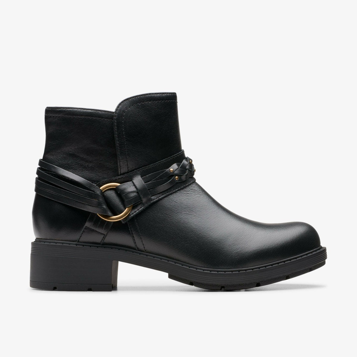 Clarks Best Price / Hearth Kaylie Ankle Boot Black Leather