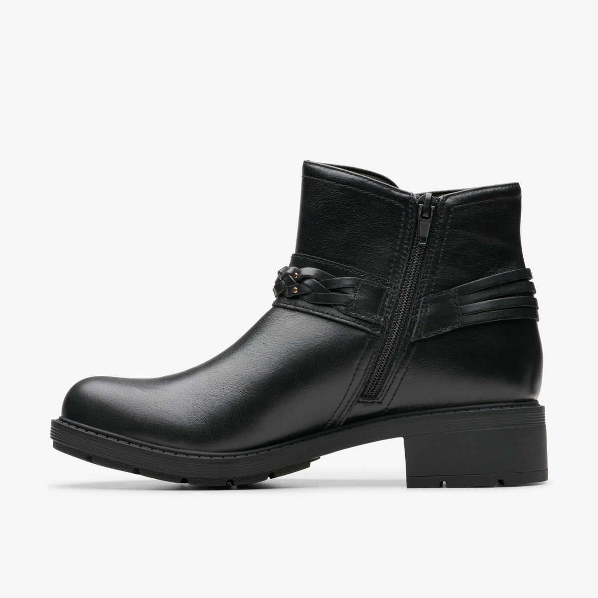 Clarks Best Price / Hearth Kaylie Ankle Boot Black Leather