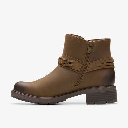 Clarks Classic / Hearth Kaylie Ankle Boot Mushroom Oily