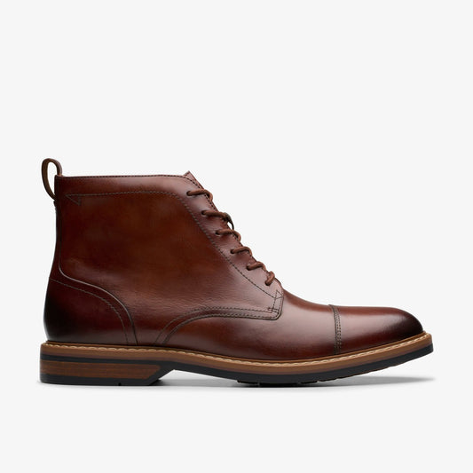 Clarks Hot Sale / Aldwin Cap Mid Tan Leather