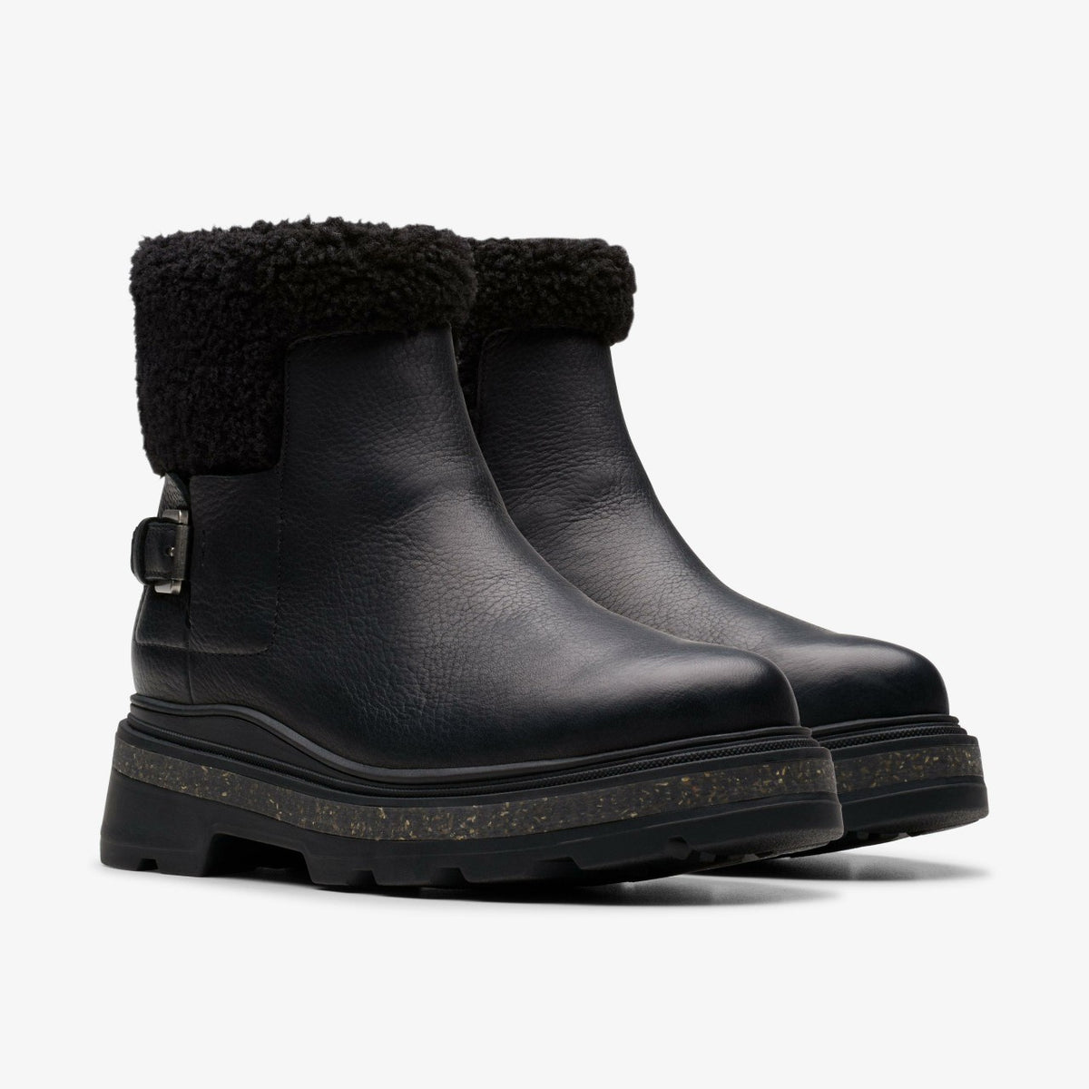 Clarks Best Price / Hencroft Madi Waterproof Black Warmlined Leather