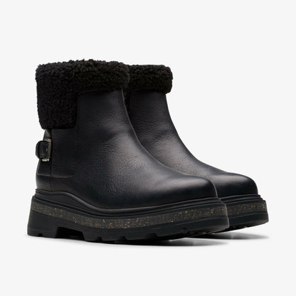 Clarks Best Price / Hencroft Madi Waterproof Black Warmlined Leather