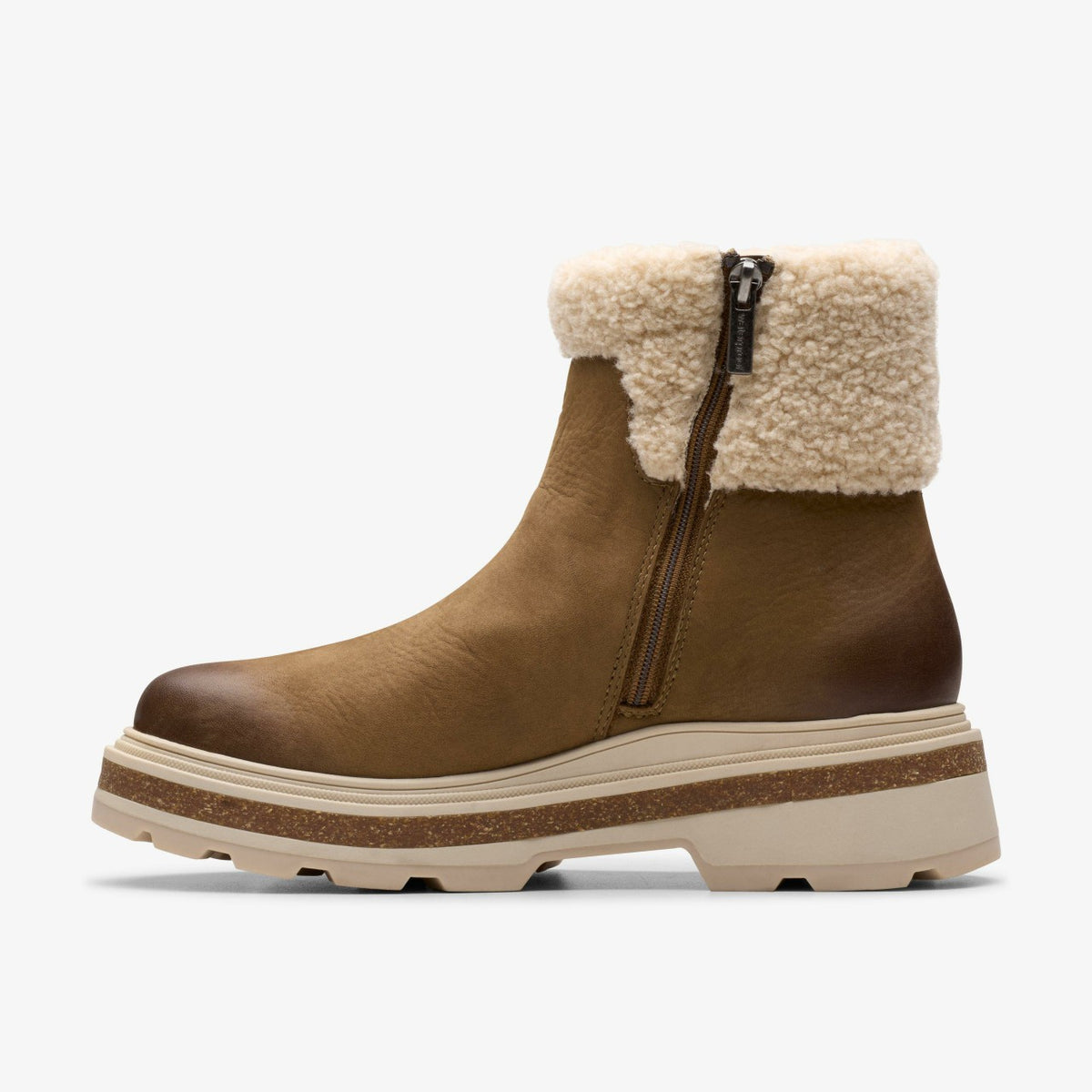 Clarks Popular / Hencroft Madi Waterproof Dark Sand Warmlined