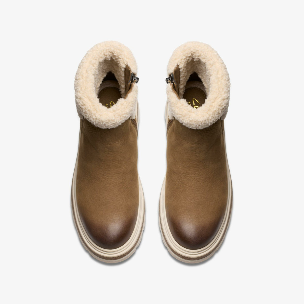 Clarks Popular / Hencroft Madi Waterproof Dark Sand Warmlined