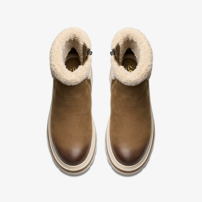 Clarks Popular / Hencroft Madi Waterproof Dark Sand Warmlined