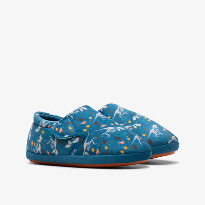 Clarks Smart Buy / Fluffy Snug Kid Blue Print