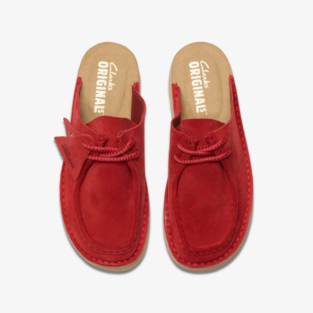 Clarks New / Desert Nomad Mule Red Suede