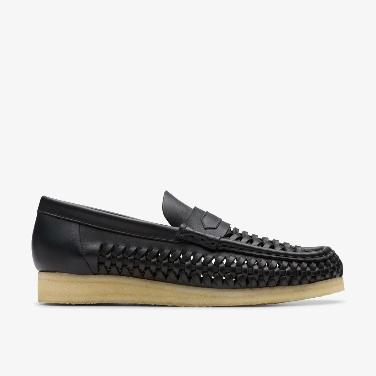 Clarks Best Seller / Wallabee Penny Weave Black Leather