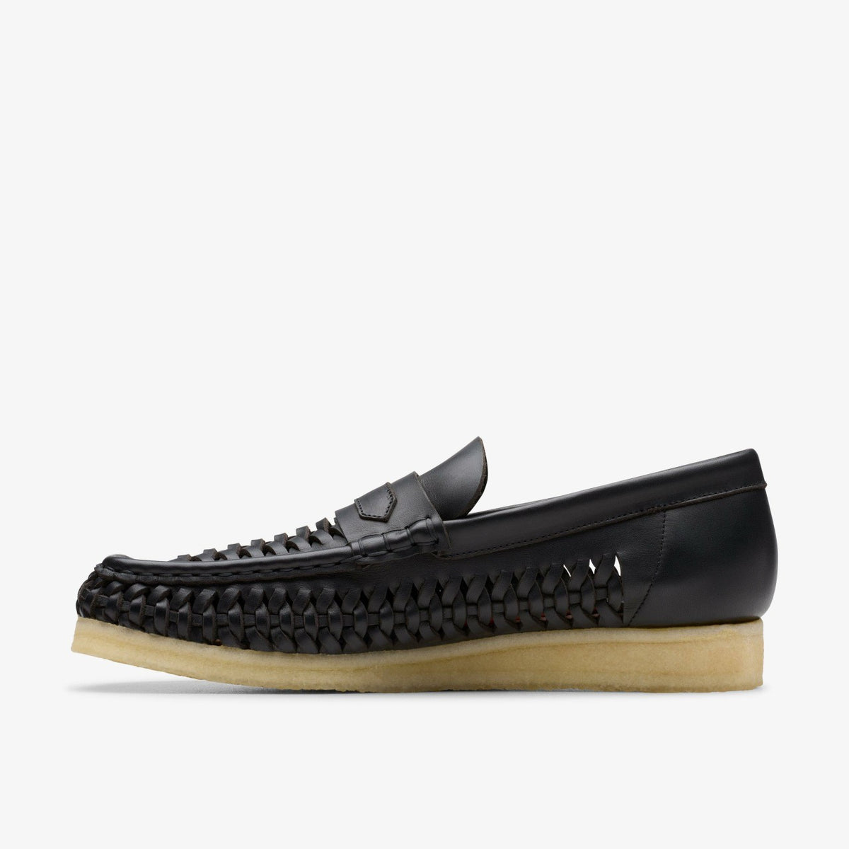 Clarks Best Seller / Wallabee Penny Weave Black Leather