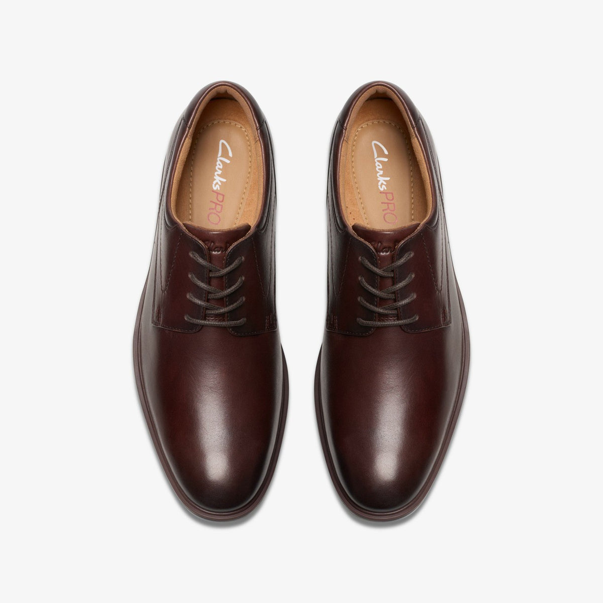 Clarks Trending / Eldredge Plain Dark Brown Leather