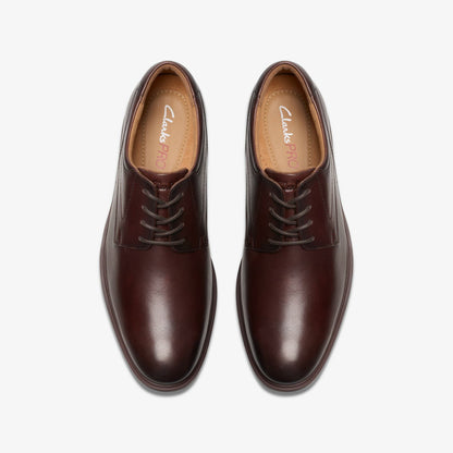 Clarks Trending / Eldredge Plain Dark Brown Leather