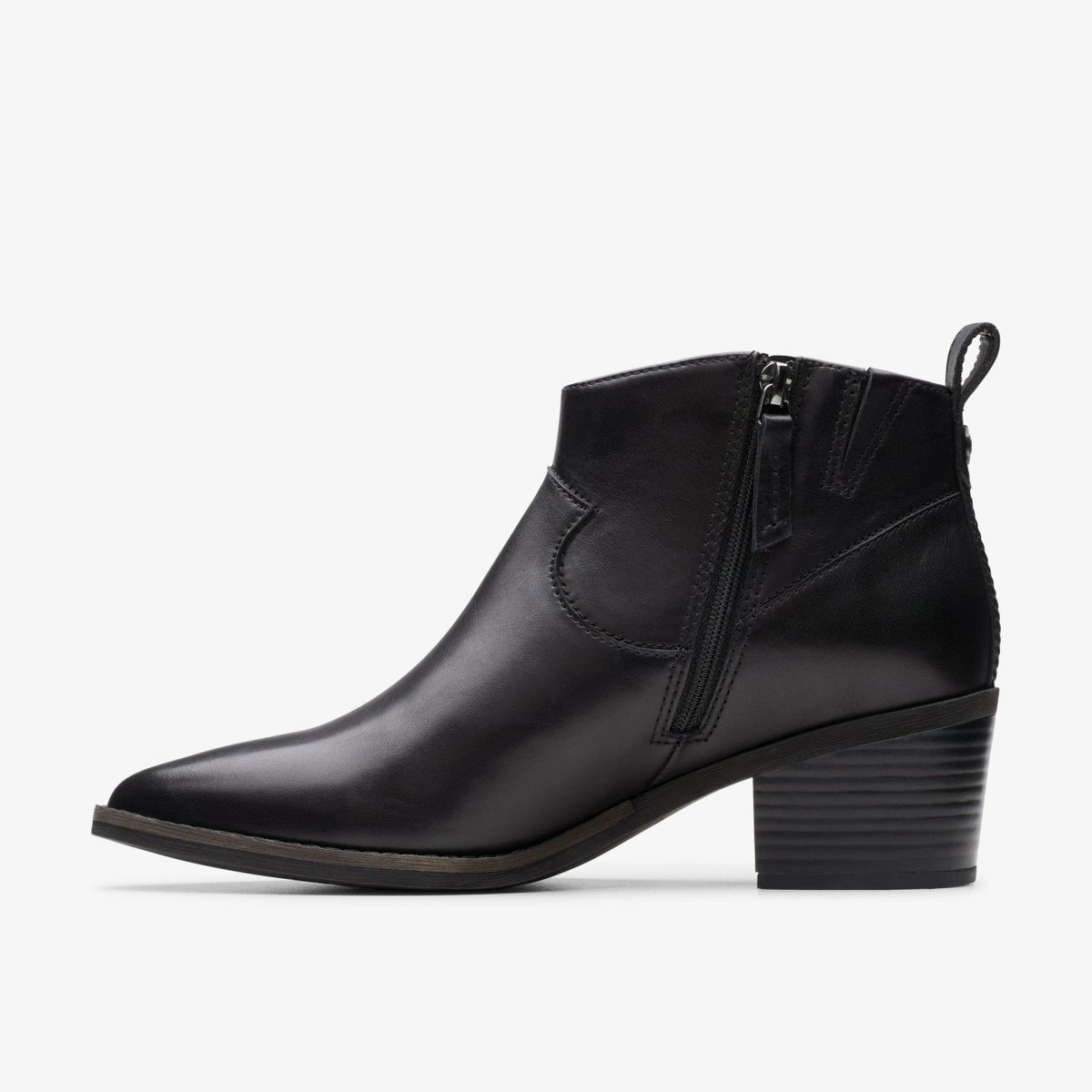 Clarks Smart Buy / Morzine Sky Ankle Boot Black Leather