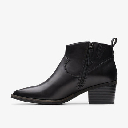 Clarks Smart Buy / Morzine Sky Ankle Boot Black Leather
