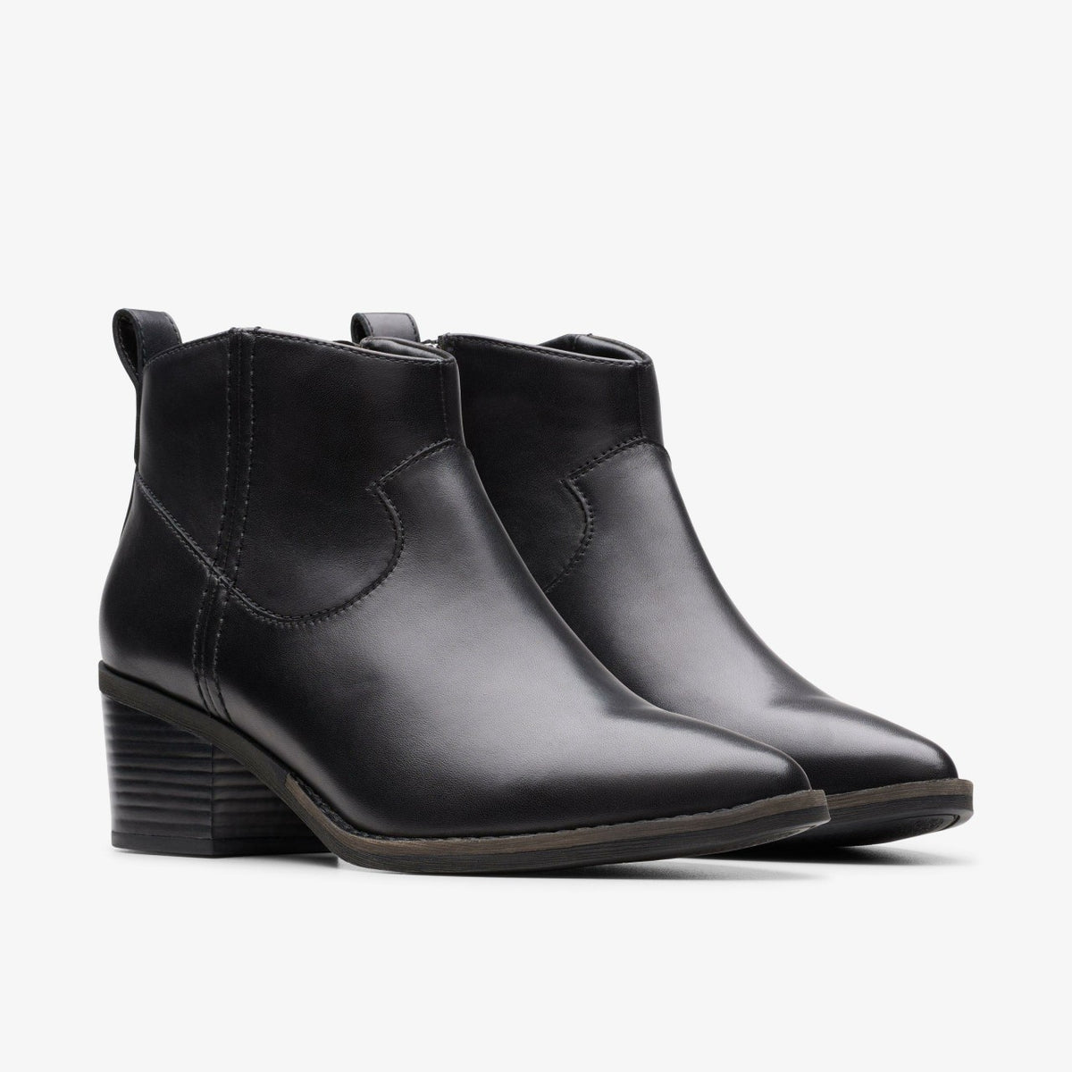 Clarks Smart Buy / Morzine Sky Ankle Boot Black Leather