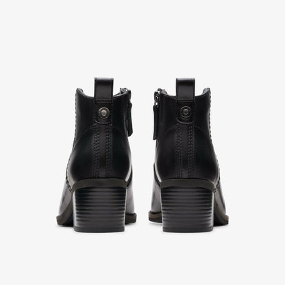 Clarks Smart Buy / Morzine Sky Ankle Boot Black Leather