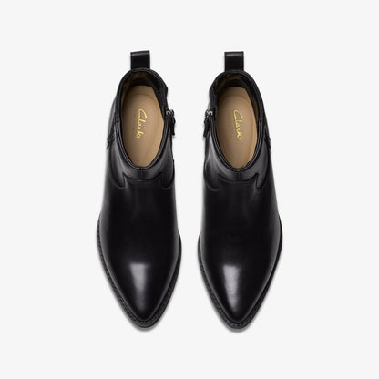 Clarks Smart Buy / Morzine Sky Ankle Boot Black Leather
