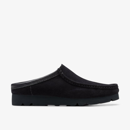 Clarks Sale / Wallabee Slip Black Suede