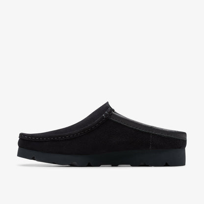 Clarks Sale / Wallabee Slip Black Suede