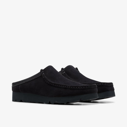Clarks Sale / Wallabee Slip Black Suede