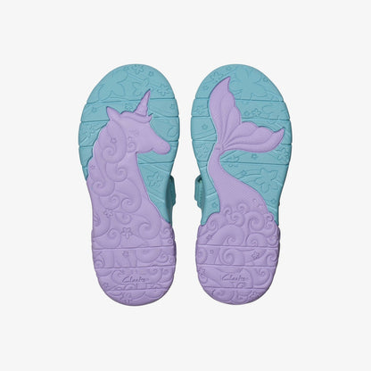 Clarks Exclusive / Tidal Shell Kid Light Blue Combination