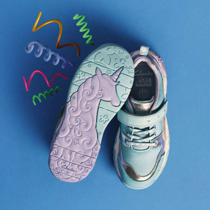 Clarks Exclusive / Tidal Shell Kid Light Blue Combination