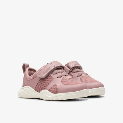 Clarks Recommended / Feather Ath Toddler Dusty Pink