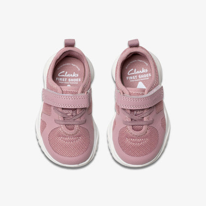 Clarks Recommended / Feather Ath Toddler Dusty Pink