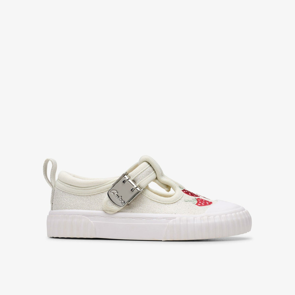 Clarks Classic / Foxing Berry Toddler Silver Fabric