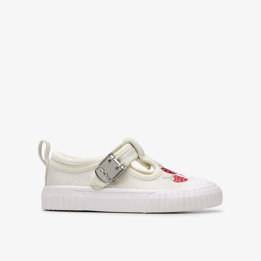 Clarks Classic / Foxing Berry Toddler Silver Fabric