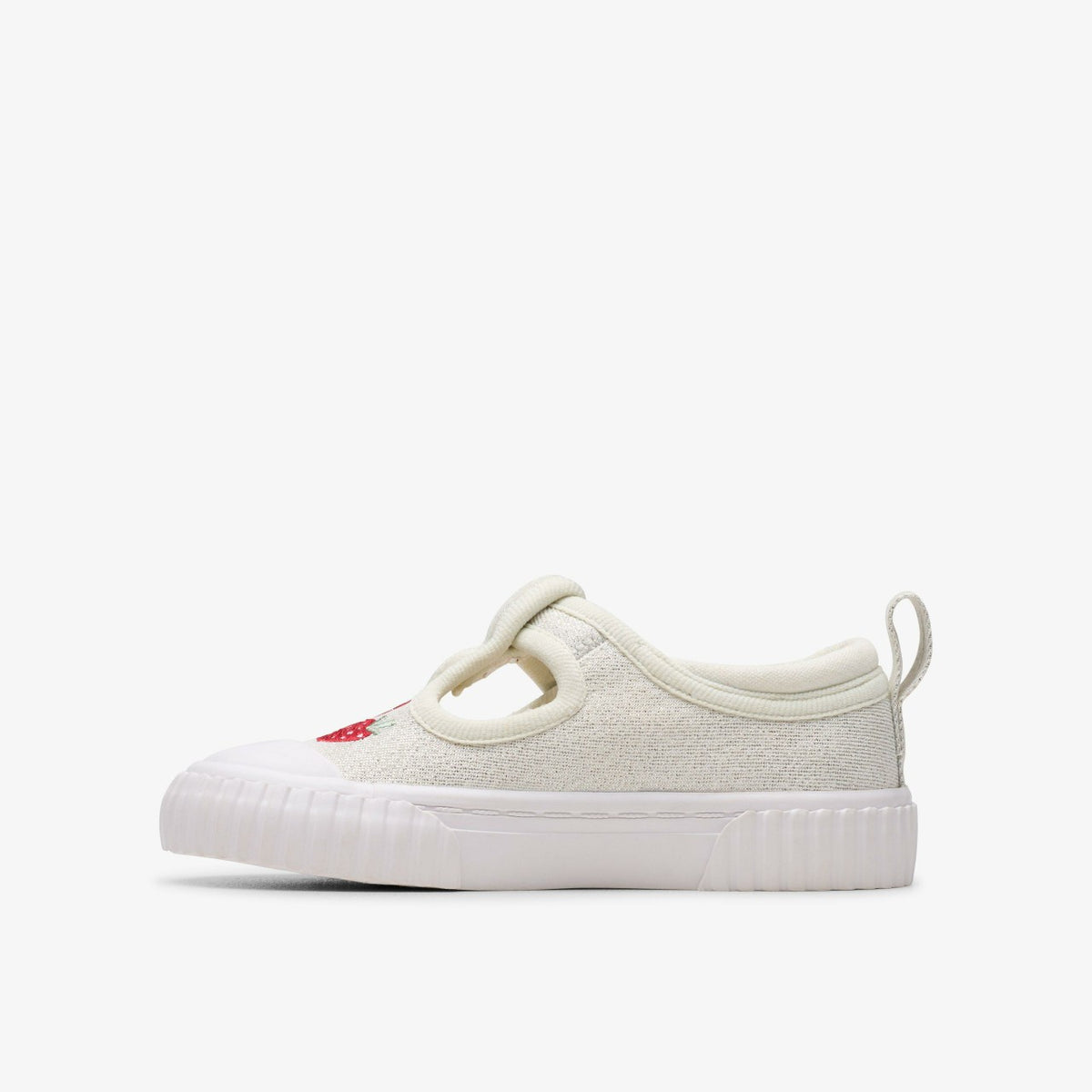 Clarks Classic / Foxing Berry Toddler Silver Fabric