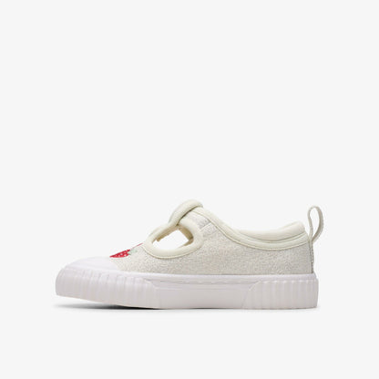 Clarks Classic / Foxing Berry Toddler Silver Fabric