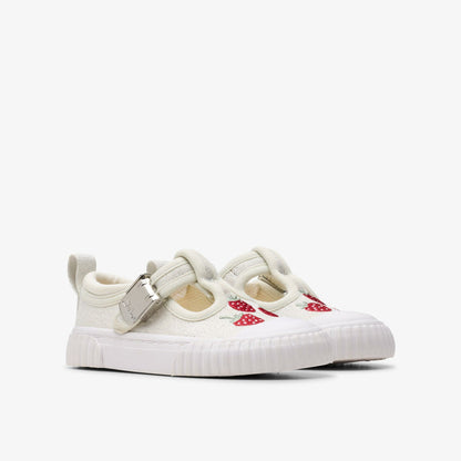 Clarks Classic / Foxing Berry Toddler Silver Fabric