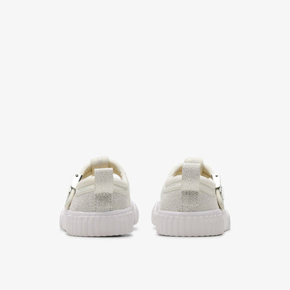 Clarks Classic / Foxing Berry Toddler Silver Fabric