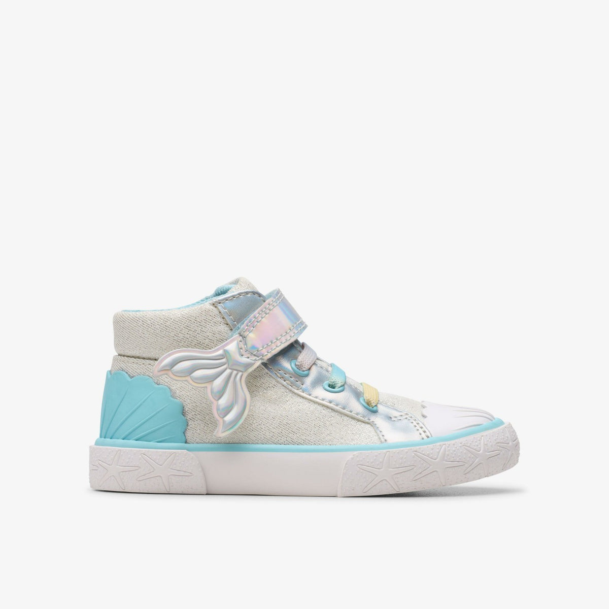 Clarks Best Price / Foxing Wish Hi Toddler Silver Fabric
