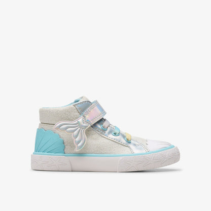 Clarks Best Price / Foxing Wish Hi Toddler Silver Fabric
