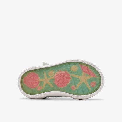 Clarks Best Price / Foxing Wish Hi Toddler Silver Fabric