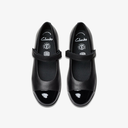 Clarks Smart Buy / Finja Gem Older Black Leather