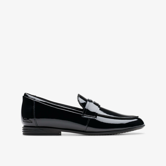 Clarks Top Pick / Finja Bright Older Black Patent