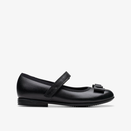 Clarks Great Value / Finja Tap Kid Black Leather